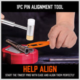 Versatile 22-Piece Hammer and Punch Set with Copper, Plastic, and Brass Heads