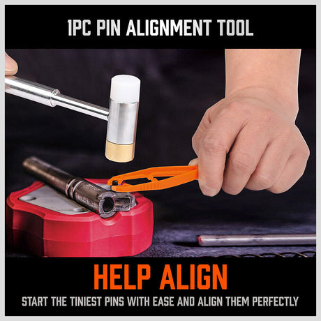 Versatile 22-Piece Hammer and Punch Set with Copper, Plastic, and Brass Heads