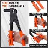  Manual Rivet Gun Kit with 100Pcs Rivets - Ideal for DIY Projects