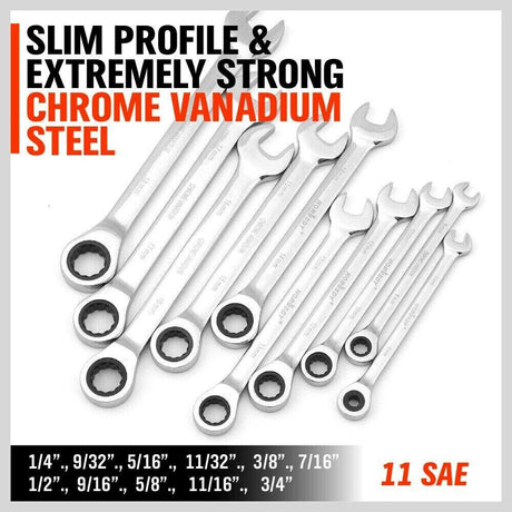 48-Piece Ratchet Wrench and Hex Key Set. Durable, efficient ratcheting. Precise and versatile. Comes with rolling pouch.