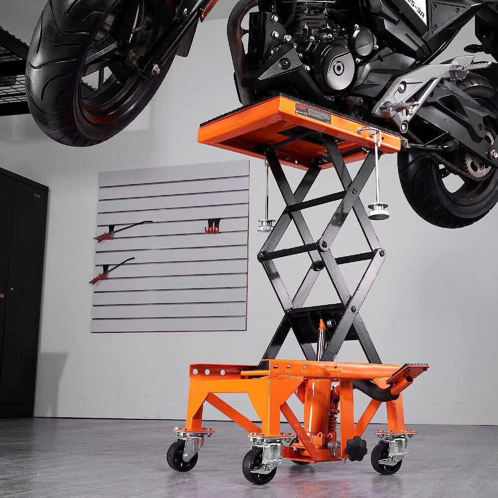 Hydraulic Motorcycle Lifter with 350 LBS Loading Capacity