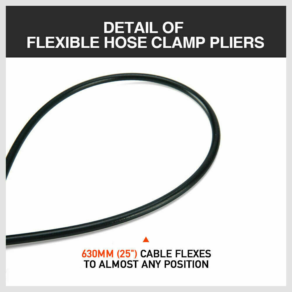 Heavy-Duty 24-Inch Hose Clamp Pliers with Flexible Cable for Hard-to-Reach Areas