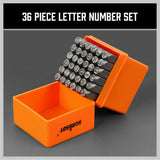 Comprehensive 36-Piece Stamp Set with Numbers and Uppercase Letters for Personalization on Various Materials
