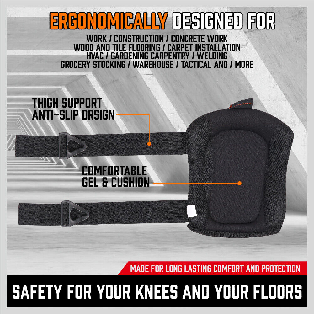 Knee pads with gel cushion and foam padding