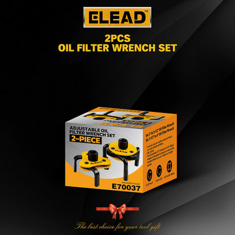 ELEAD Adjustable Oil Filter Wrench Set with 3-Jaw Design and Dual Drive Adapter