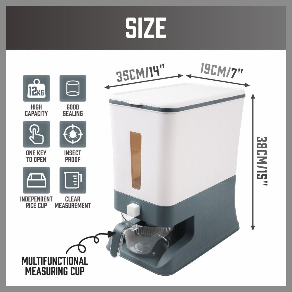 Rice Cereal Dispenser with Measuring Cup