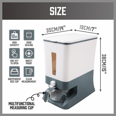 Rice Cereal Dispenser with Measuring Cup