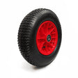 Heavy-Duty 16-Inch Pneumatic Wheel for Wheelbarrows with a 19mm Bore, Central Hub, and Plastic Rim