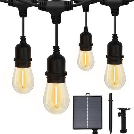 Solar-Powered String Lights for Festoon Wedding Party