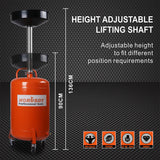 HORUSDY 80L Mobile Waste Oil Drainer with Telescopic Shaft, 90-136cm Adjustable, 10L Collection Pan for Efficient Workshop Fluid Management