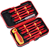SEDY 13-Piece VDE Certified 1000V Insulated Electrician Screwdriver Set with Magnetic Tips and Replaceable Handle