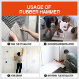 Durable 2/3LB dead blow rubber mallet hammer with a one-piece molded design and soft grip handle for automotive repairs