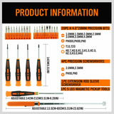 Versatile 26-Piece Precision Screwdriver Set with Magnetic Pickup Tool and Multiple Bit Types