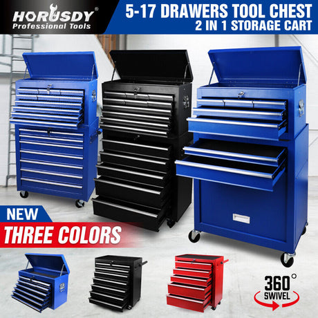 Tool Box Chest Cabinet Trolley - High-quality steel construction, ample storage, secure locks, easy mobility.