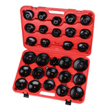 HORUSDY 30-Piece Oil Filter Socket Set, including Adaptors and Jaw Wrench, in Durable Storage Case for Efficient Auto Maintenance
