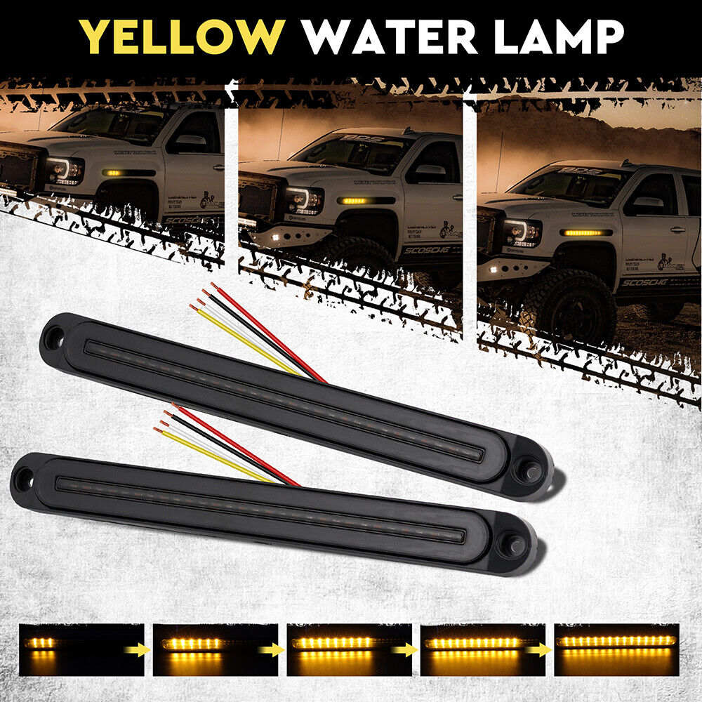 LED tail lights with sequential turn signal for trucks and trailers