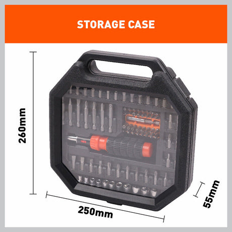 Comprehensive 83-Piece Magnetic Screwdriver Bit Set - Includes Security Bits, Ratchet Screwdriver, and Sockets for Versatile Use
