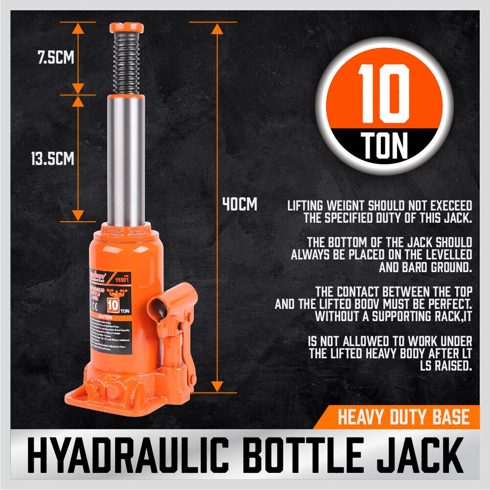 Heavy-Duty Hydraulic Bottle Jack - Versatile and reliable lifting power for various applications.