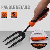 Sturdy 12.6-Inch Carbon Steel Hand Shovel with a Comfortable Rubber Handle for Garden Seeding and Digging