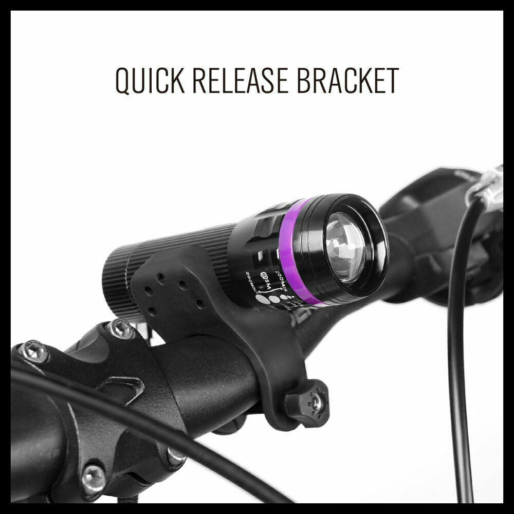 LED Bicycle Front Headlight and Rear Tail Flashlight Set for Nighttime Cycling Safety