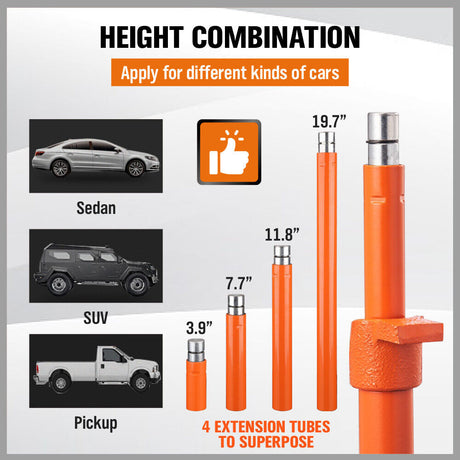 HORUSDY 12-Ton Hydraulic Porta Power Kit with Spreader, Rust-Proof and Leak-Proof Design, Ideal for Car Body Dent & Frame Repairs