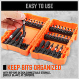 Comprehensive 34Pc Impact Screwdriver and Nut Driver Bit Set with Quick Release