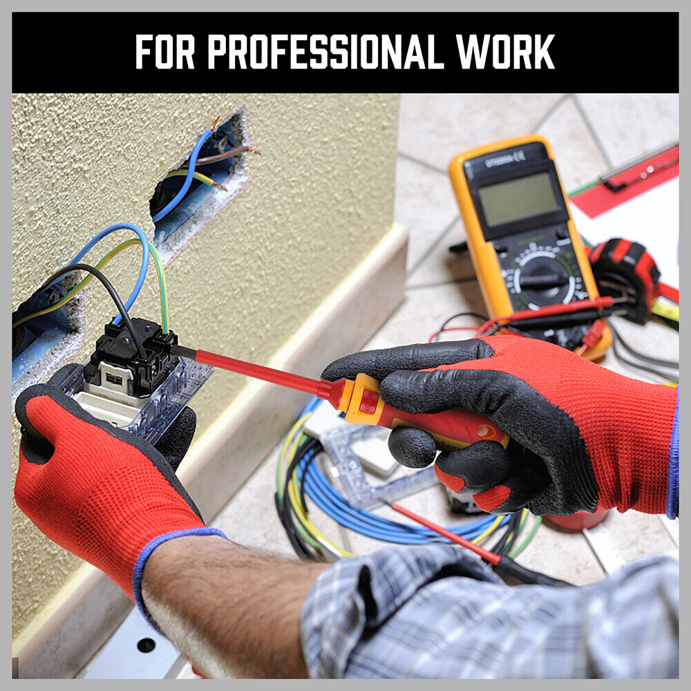 SEDY 13-Piece VDE Certified 1000V Insulated Electrician Screwdriver Set with Magnetic Tips and Replaceable Handle