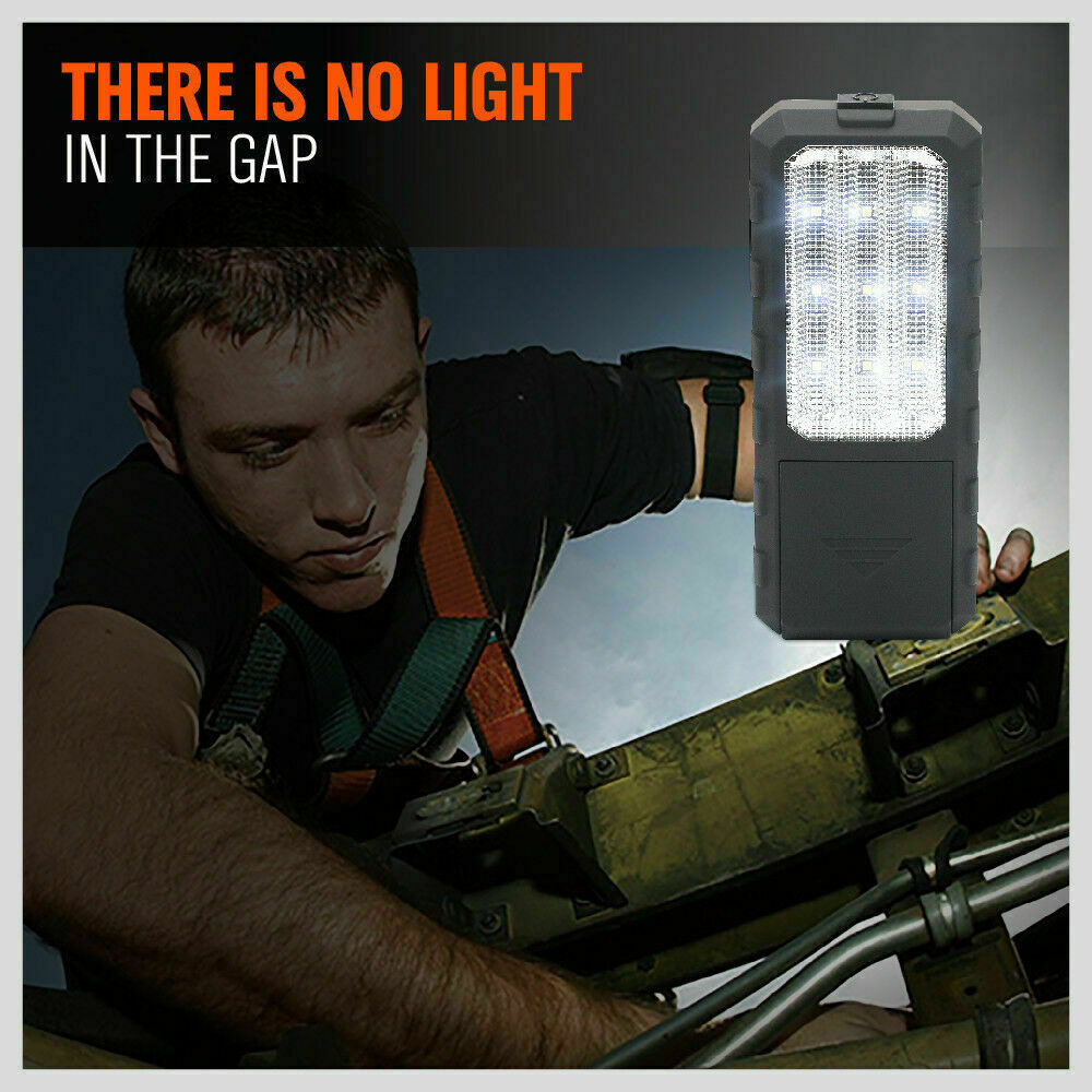 Compact and portable LED Light, perfect for camping, garage work, and auto repairs. Features a handy size of 175cm x 25cm x 73cm, equipped with two magnets for easy mounting, and powered by 9 LED lights for superior brightness.