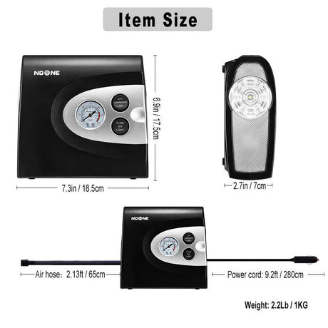 HORUSDY Portable Car Tire Inflator with LED Lights