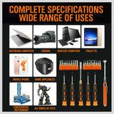 Versatile 26-Piece Precision Screwdriver Set with Magnetic Pickup Tool and Multiple Bit Types