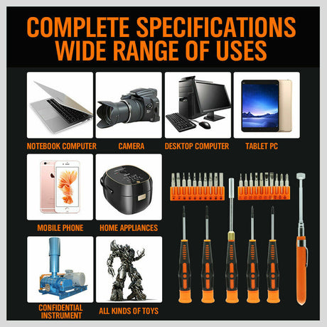 Versatile 26-Piece Precision Screwdriver Set with Magnetic Pickup Tool and Multiple Bit Types