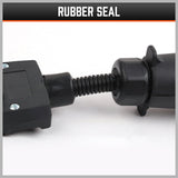 HORUSDY 7-Pin Adapter Plug, Round Female to Flat Male, for Trailer, Caravan, Boat Connections