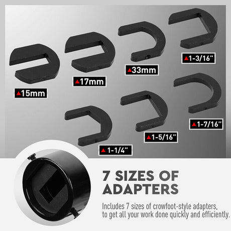 Versatile SEDY Inner Tie Rod Removal Tool Kit with Adapters and Case