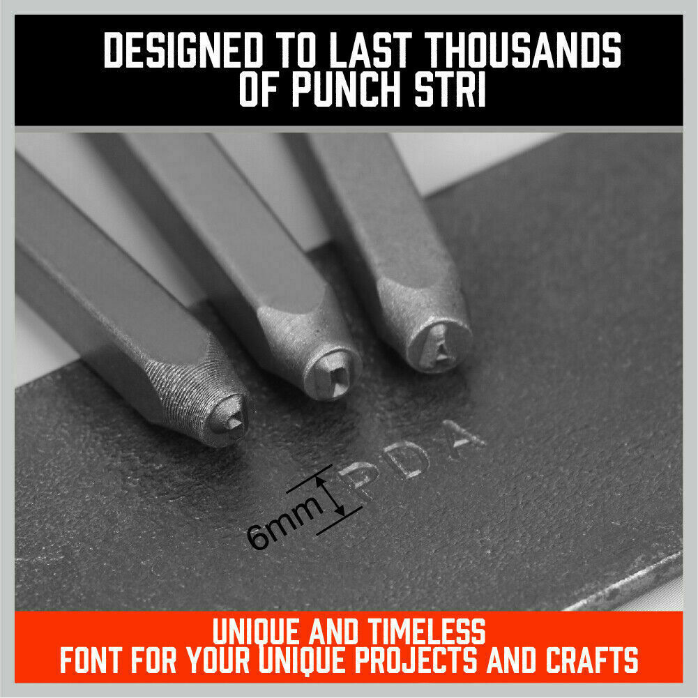 Comprehensive 36-Piece Stamp Set with Numbers and Uppercase Letters for Personalization on Various Materials