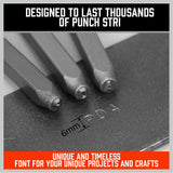 Comprehensive 36-Piece Stamp Set with Numbers and Uppercase Letters for Personalization on Various Materials