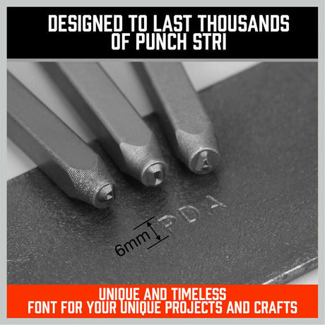 Comprehensive 36-Piece Stamp Set with Numbers and Uppercase Letters for Personalization on Various Materials