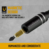 10-Piece Magnetic Extension Socket Drill Bit Holders with Universal 1/4" Hex Shanks for Secure Bit Retention