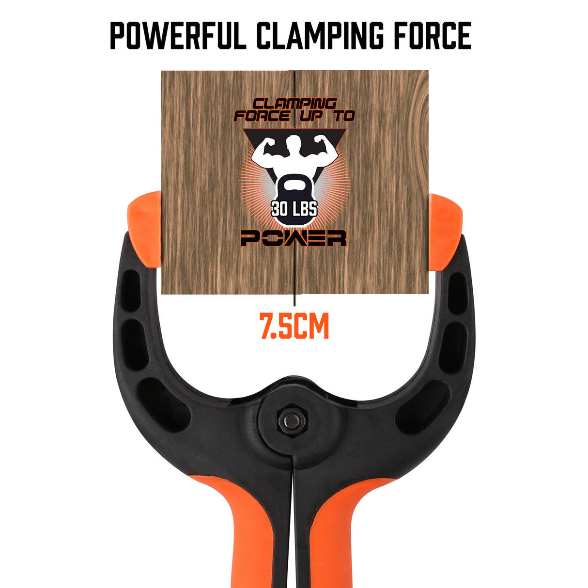 HORUSDY 8-Piece Spring Clamp Set featuring Heavy-Duty Nylon Construction and Ergonomic Non-Slip Handles for Woodworking and DIY Projects