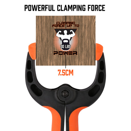 HORUSDY 8-Piece Spring Clamp Set featuring Heavy-Duty Nylon Construction and Ergonomic Non-Slip Handles for Woodworking and DIY Projects