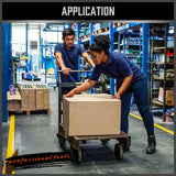 Set of four 3.5-inch Heavy Duty Steel Castor Wheels, featuring industrial-grade bearings, swivel casters with a 500KG per wheel loading capacity, and a robust steel construction for long-lasting use