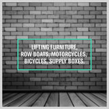 Heavy-duty 20M Cargo Lifting Rope Set with Pulley for efficient winching and hoisting up to 180kg with a 3M lifting height