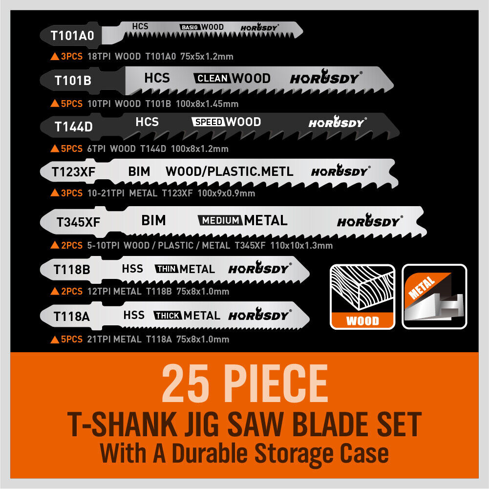 Comprehensive Jigsaw Blades for Wood, Plastic, and Metal