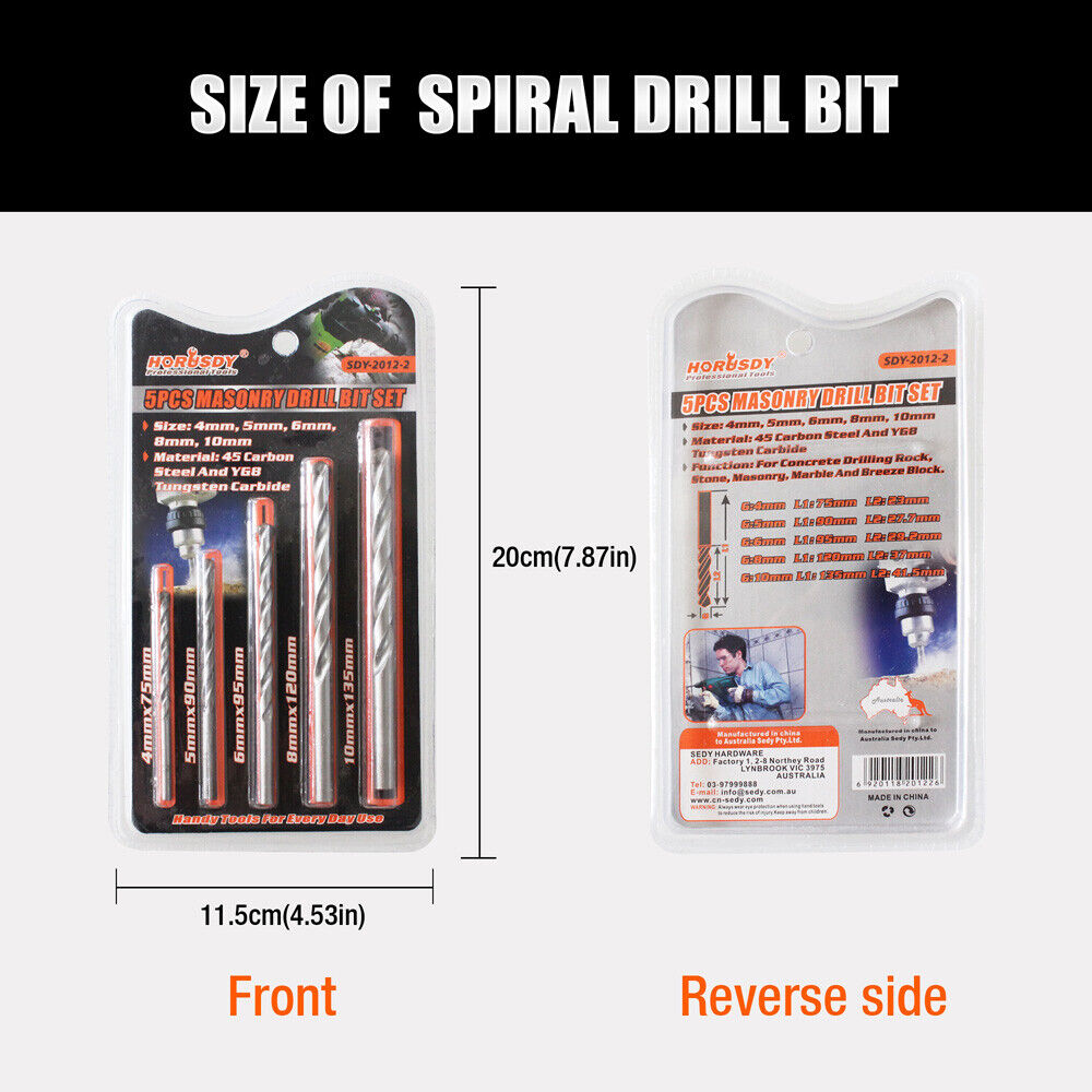 Set of HSS Drill Bits with Titanium Coating