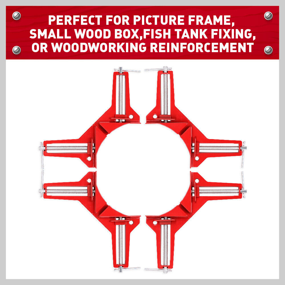 4-Piece Zinc Alloy 90-Degree Corner Clamp Set - Ideal for Woodworking, –  SedyOnline