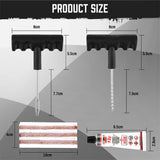 Tyre Repair Kit with Tools and Instructions