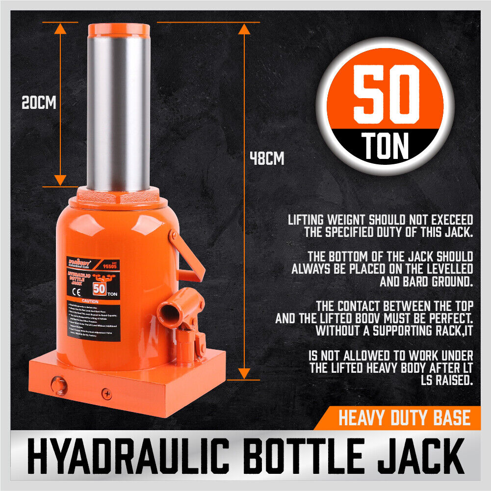 Heavy-Duty Hydraulic Bottle Jack - Versatile and reliable lifting power for various applications.