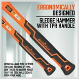 Comprehensive 5-Piece Hammer Set with TPR Grip Handles - Features Ball Pein, Rubber Mallet, Sledge, and Cross Pein Hammers