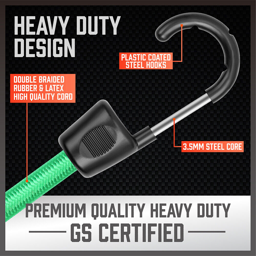 Premium 30-Piece Bungee Cords Awning Tarp Clips Set - Durable, Elastic, and Versatile Tie Down Kit for Tents, Tarps, Canopies, and more