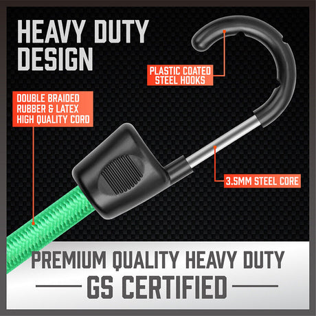 Premium 30-Piece Bungee Cords Awning Tarp Clips Set - Durable, Elastic, and Versatile Tie Down Kit for Tents, Tarps, Canopies, and more