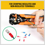 Electrical Wire Connectors Kit featuring 400 assorted terminals with Cable Crimper and Stripper Tool for various electrical projects